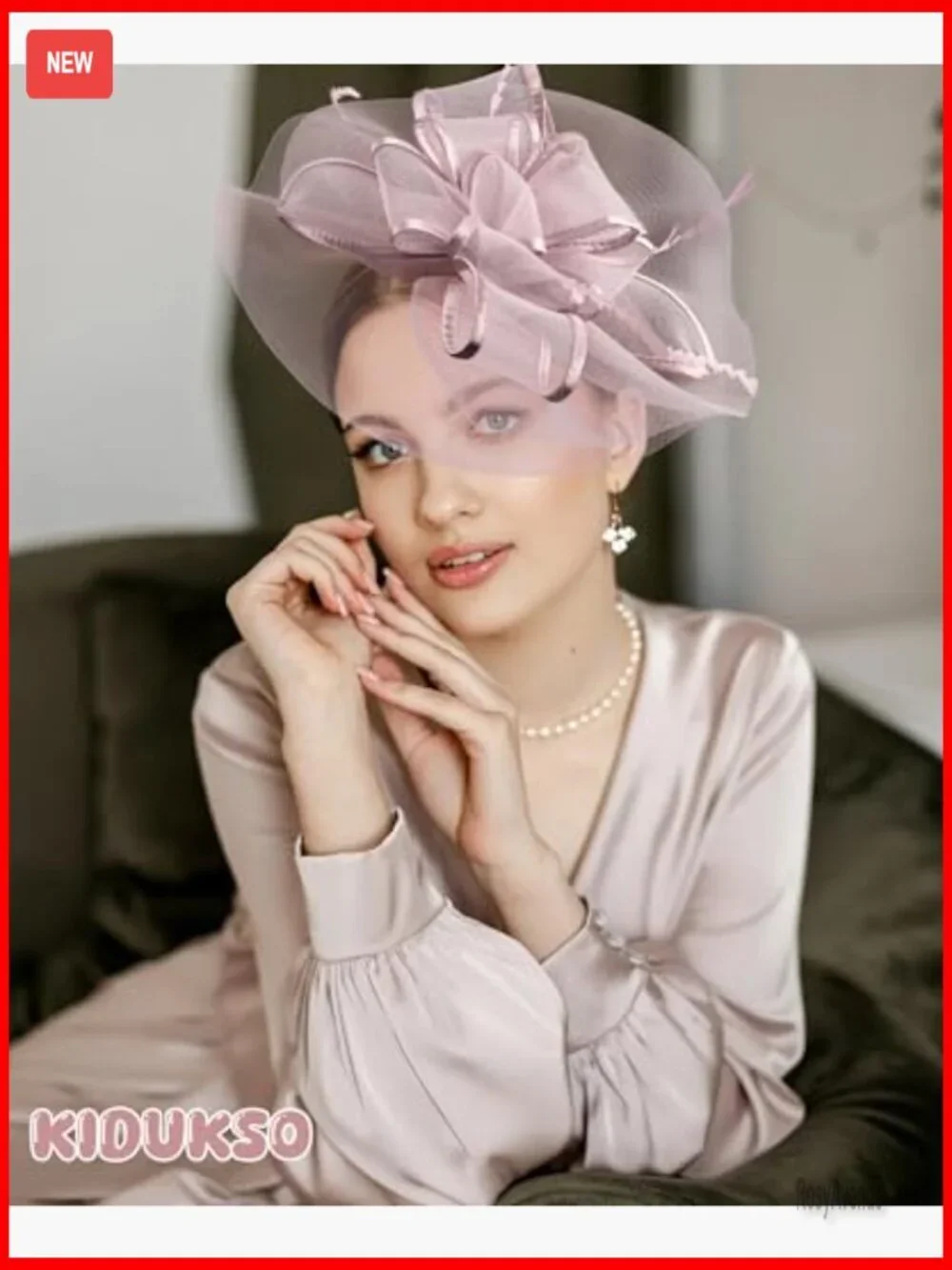 Vintage Derby Fascinator Hat for Tea Party Wedding Cocktail Events